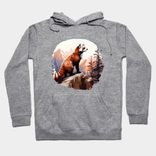 Red Panda In Nature Hoodie